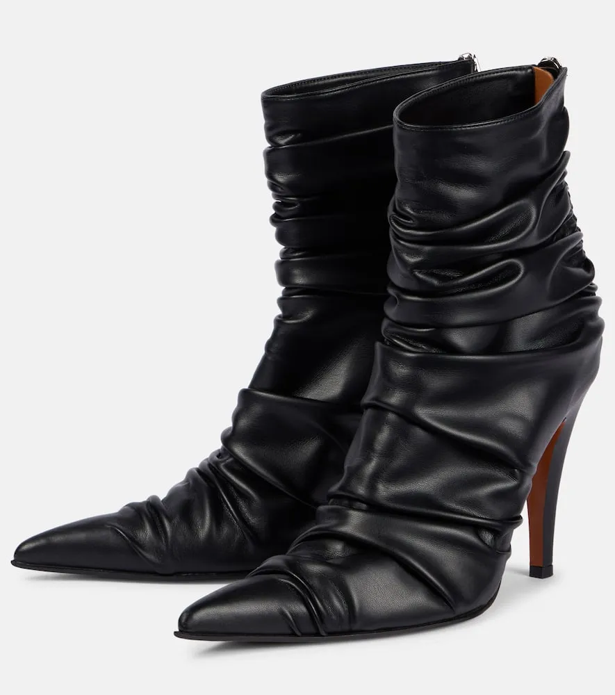 Alexander McQueen Ruched ankle boots
