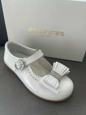Andanines Occassion Shoe White Patent 202868