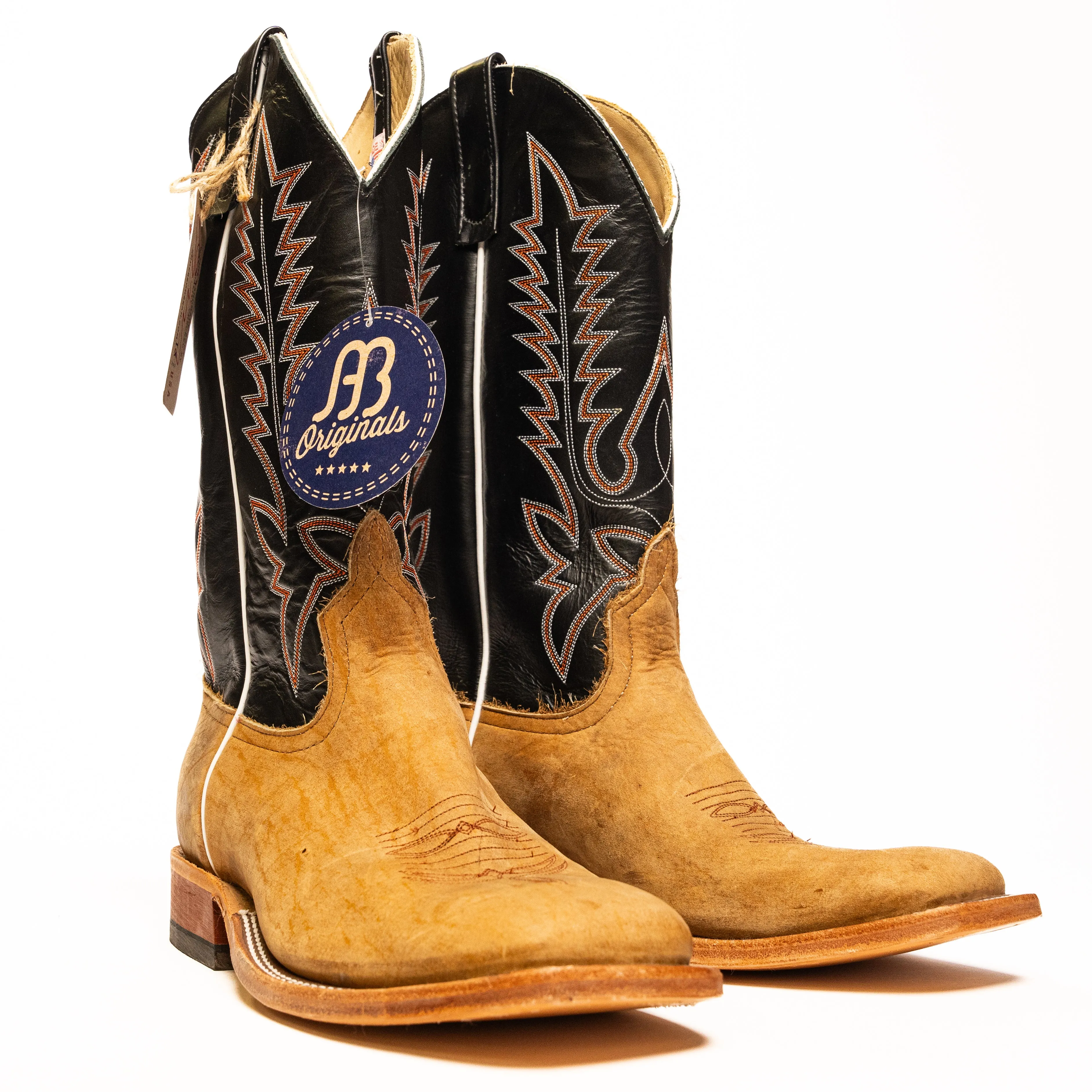 Anderson Bean Distressed Bison with Black Glove Top
