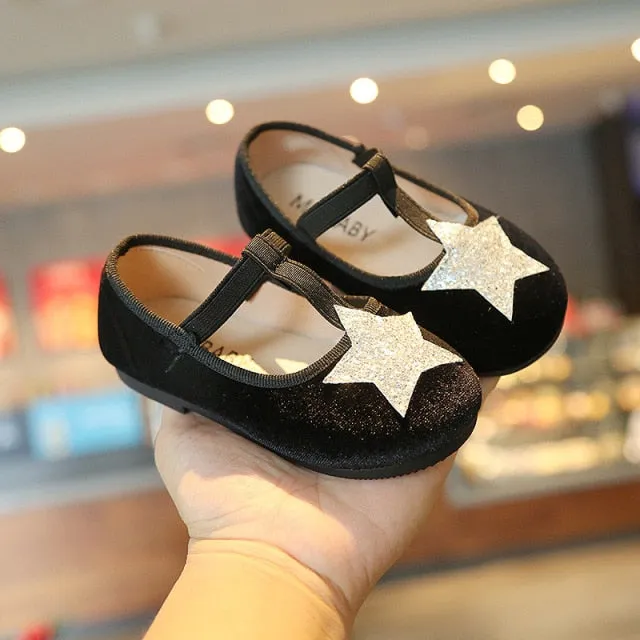 Baby Girls Shoes Cute Bow Patent Leather Princess Shoes Solid Color Kids Dancing/Walkers First Walkers.