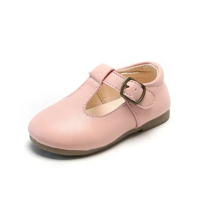 Baby Girls Shoes Cute Bow Patent Leather Princess Shoes Solid Color Kids Dancing/Walkers First Walkers.