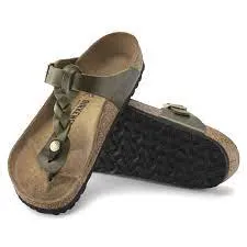 BIRKENSTOCK GIZEH BRAIDED OLIVE GREEN
