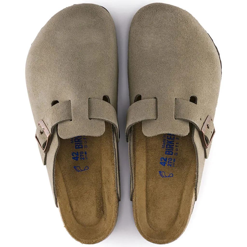 Boston Suede Soft Footbed (Narrow) - Taupe