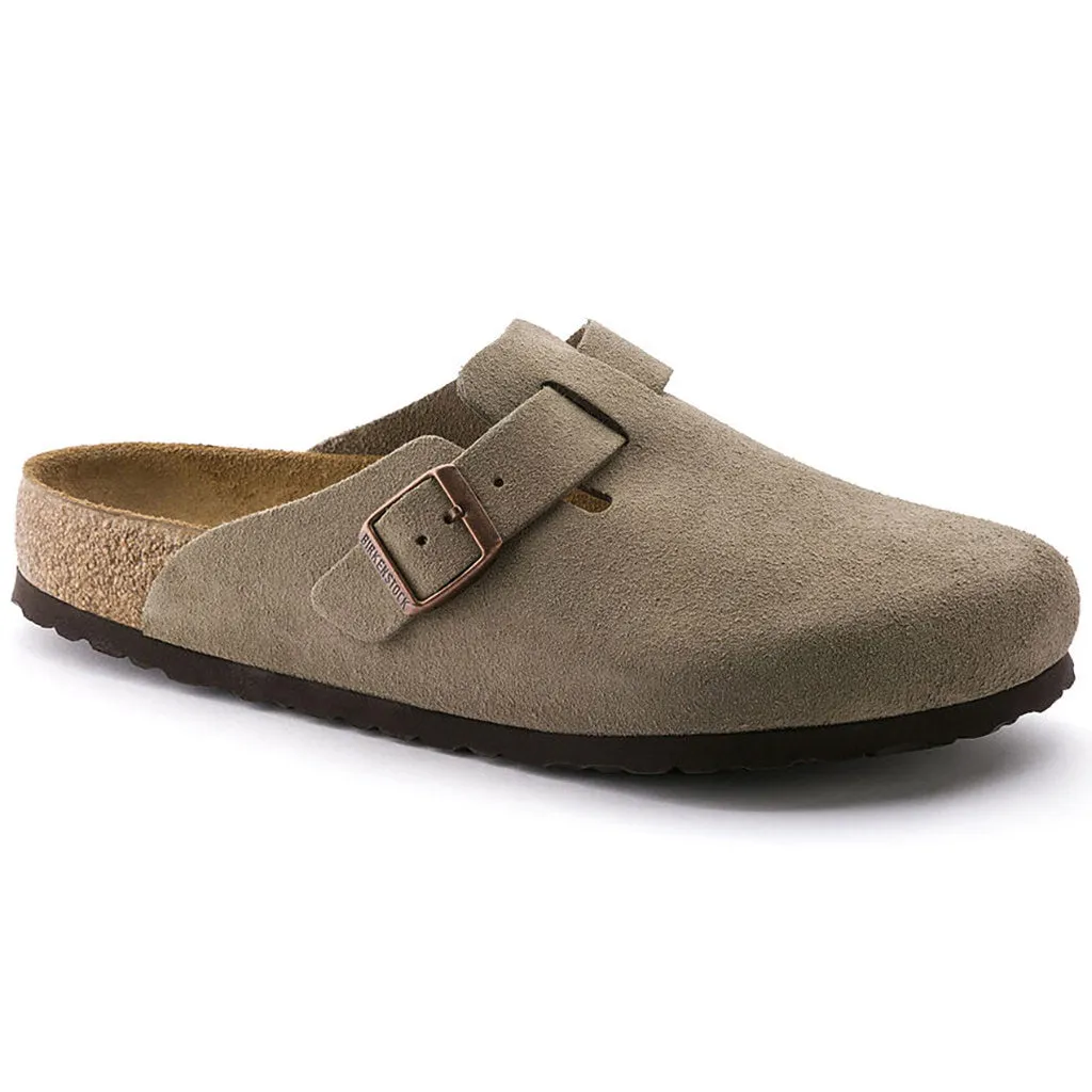 Boston Suede Soft Footbed (Narrow) - Taupe
