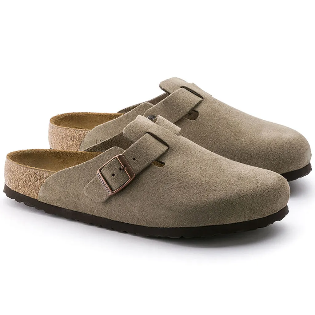 Boston Suede Soft Footbed (Narrow) - Taupe