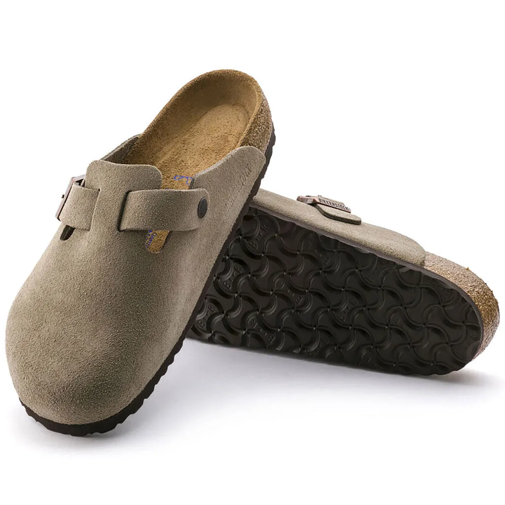 Boston Suede Soft Footbed (Narrow) - Taupe