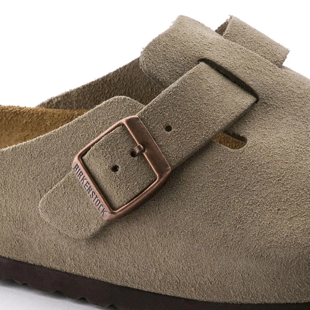Boston Suede Soft Footbed (Narrow) - Taupe