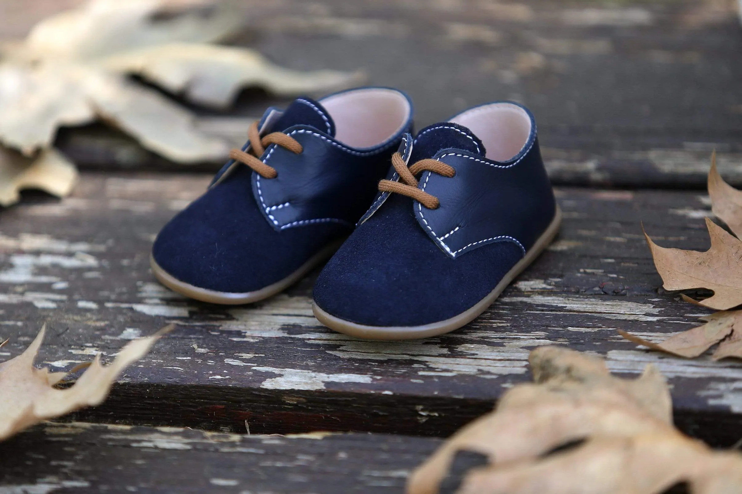 Boys' Navy Blues Baptism/ Christening Shoes