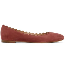 ChloÃ© Pink Suede Lauren Ballerina Flats