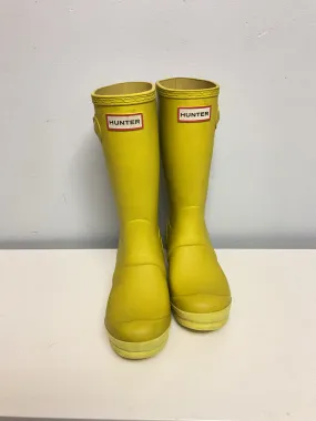 Hunter Child Shoe Size 4 Chartreuse Boots