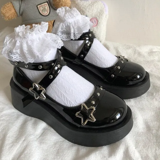 Lolita Star Buckle Strap Mary Shoes