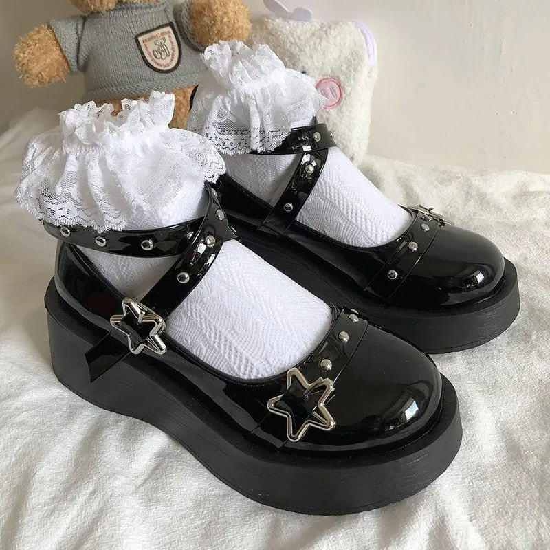 Lolita Star Buckle Strap Mary Shoes