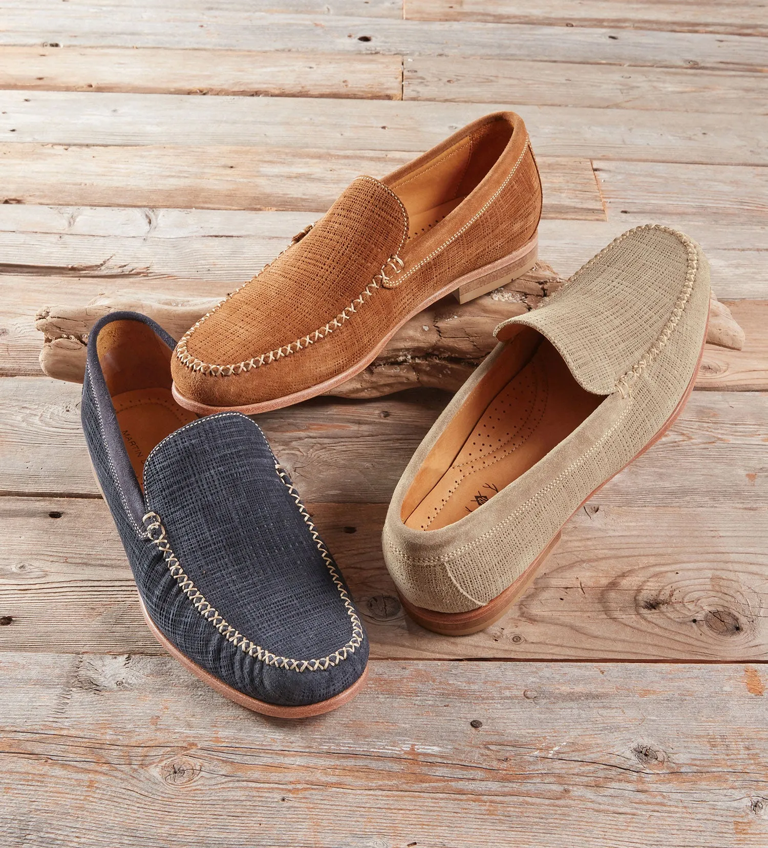 Martin Dingman Country Club Venetian Slip-Ons - Stone