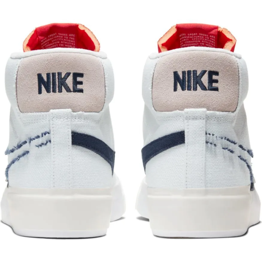 Nike SB Zoom Blazer Mid Edge Skateboarding Shoe - White/Midnight Navy-University Red