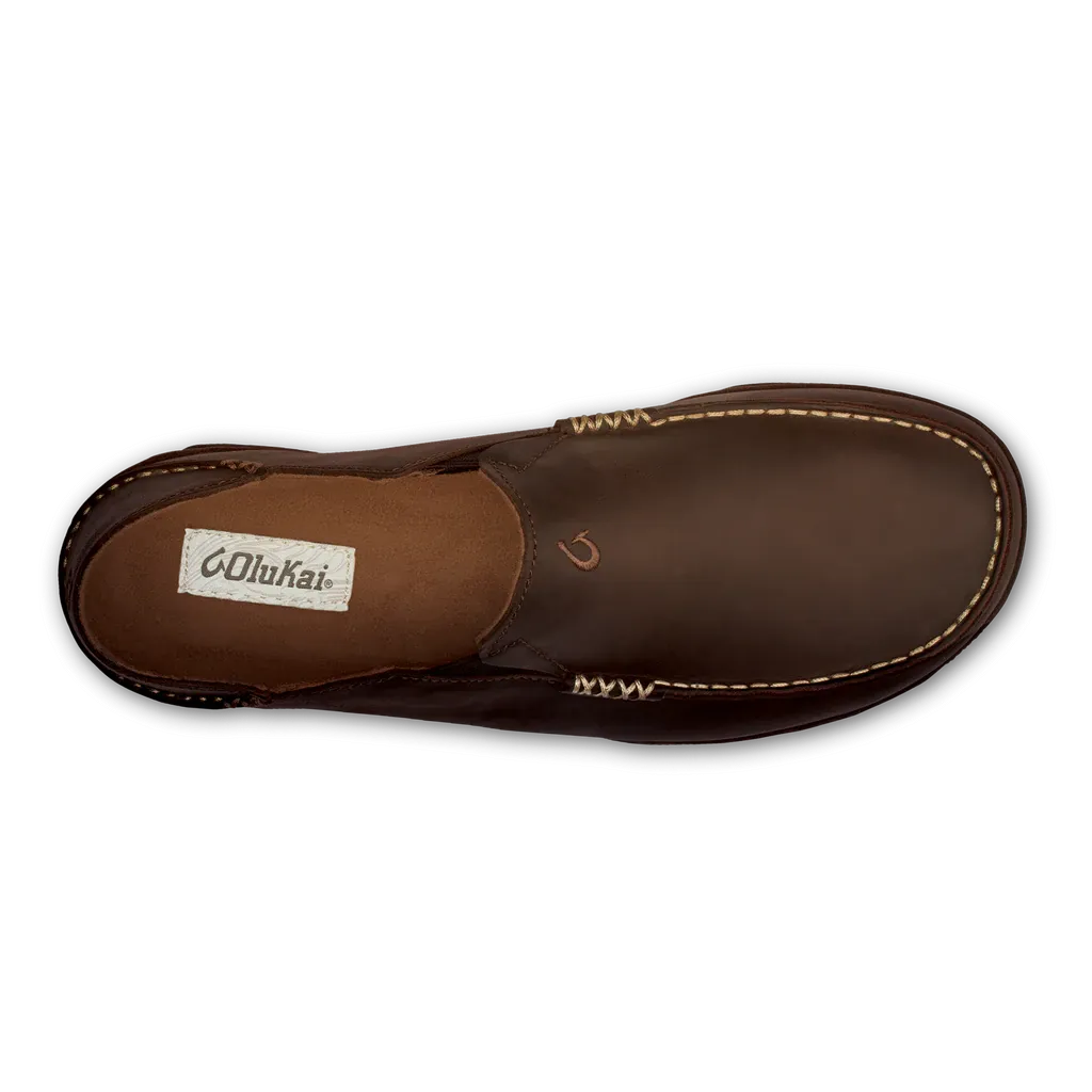 Olukai Moloa Leather Slip-On Shoes Men's
