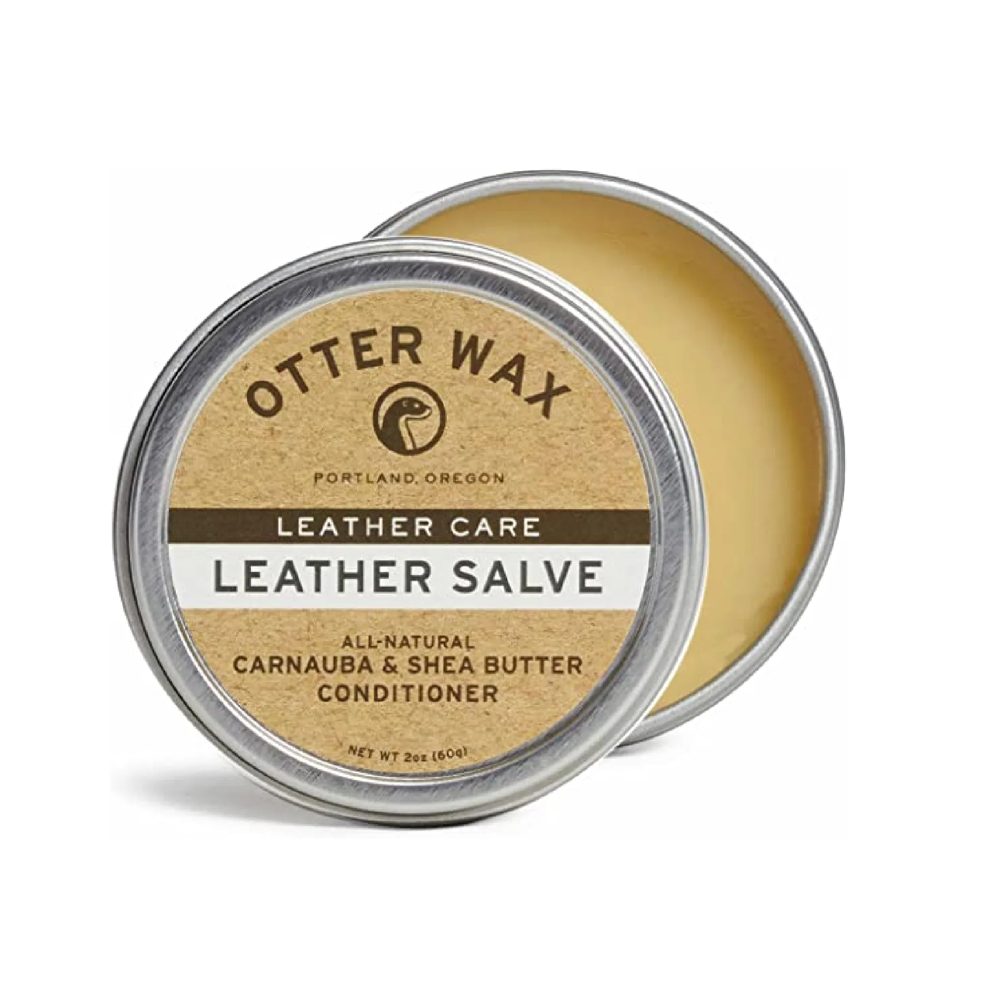 Otter Wax Leather Salve 2oz All-Natural Universal Conditioner Made in USA