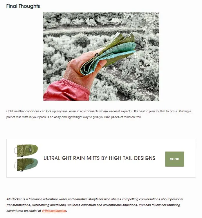 Rain Mitt "Horsehead"