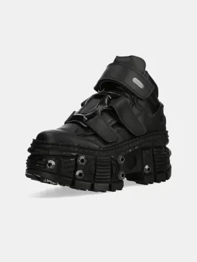 Shoes Sole Dark Tank Punk Leather Retro Style Platform