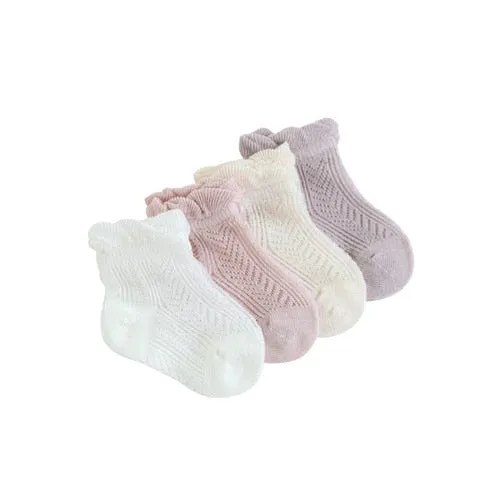 Thin Mesh Kids Socks - 4 Pairs