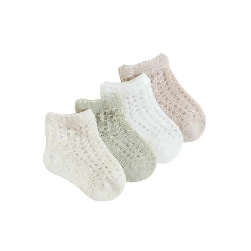 Thin Mesh Kids Socks - 4 Pairs