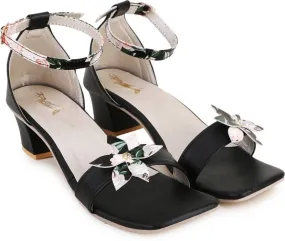 Women Black Heels Sandal
